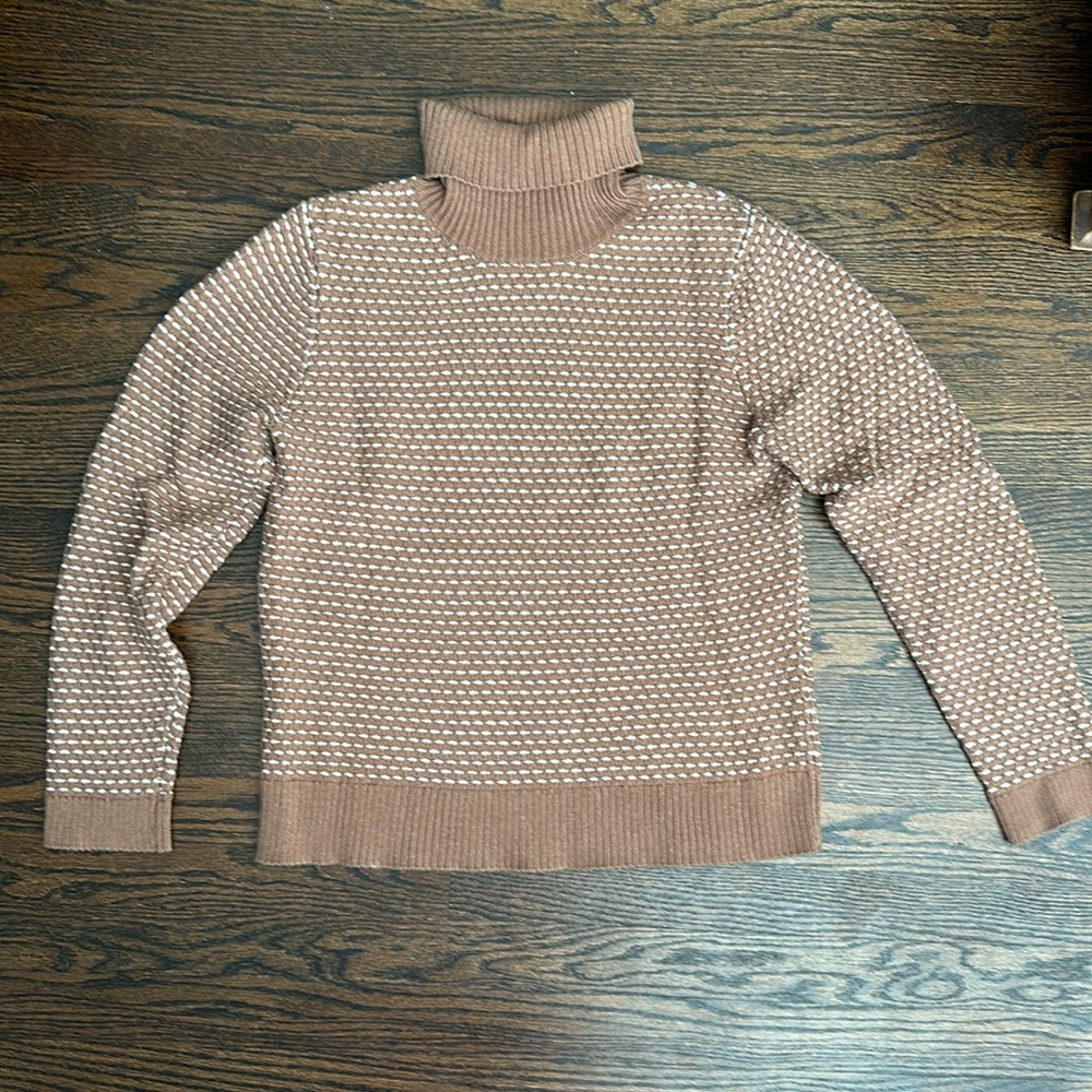 J.Crew Factory turtle neck sweater in dark taupe